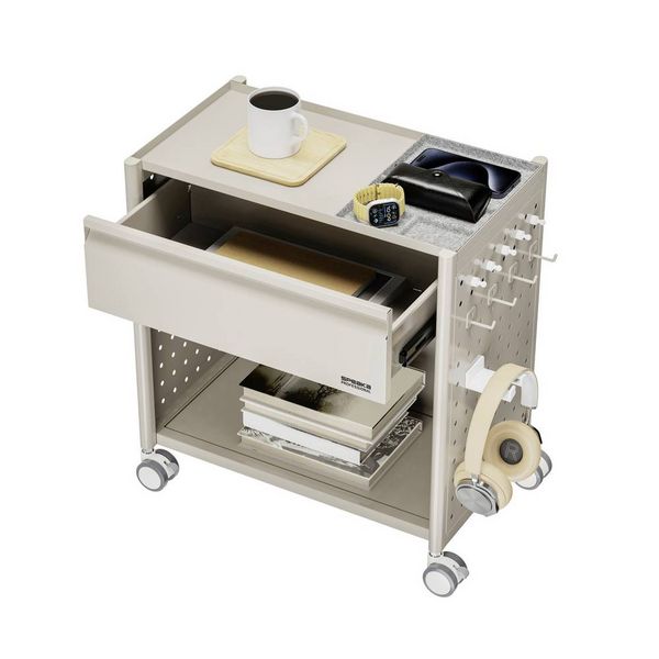 Produktbild: SpeaKa Professional Rollcontainer Hellbraun (B x H x T) 300 x 545 x 500 mm Anzahl der Schubf&auml;cher: 1 SP-13660888 SP-MCT03-03 1 St.