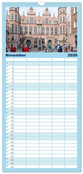 Produktbild: Familienplaner 2026 - Besucht mal wieder Danzig mit 5 Spalten (Wandkalender, 21 x 45 cm) CALVENDO