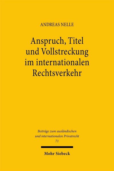 Produktbild: Anspruch, Titel und Vollstreckung im internationalen Rechtsverkehr