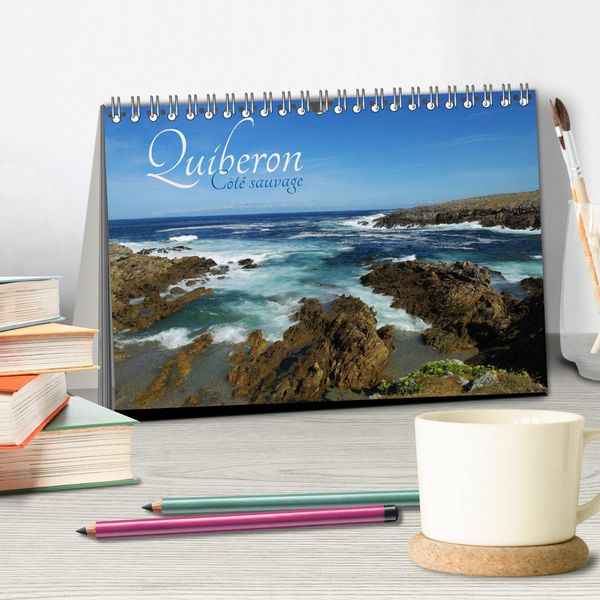 Produktbild: Quiberon C&ocirc;t&eacute; sauvage (Calendrier de bureau 2026 DIN A5 vertical), CALVENDO calendrier mensuel