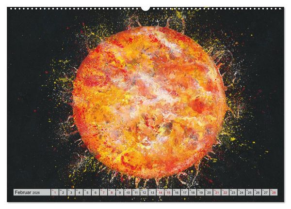 Produktbild: Gemaltes Weltall (Wandkalender 2026 DIN A2 quer), CALVENDO Monatskalender