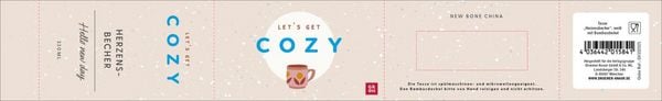 Produktbild: COZY Tasse mit Bambusdeckel (wei&szlig;)