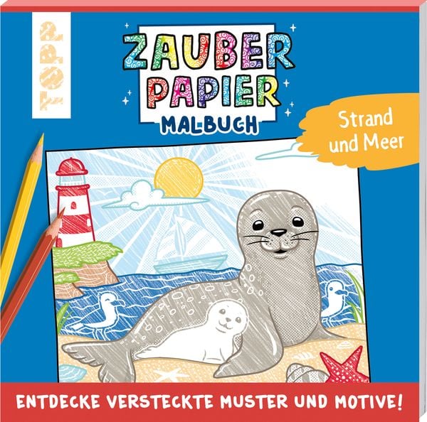 Zauberpapier Malbuch Strand und Meer, Taschenbuch von Natascha Pitz, Frechverlag GmbH, 9783735890733