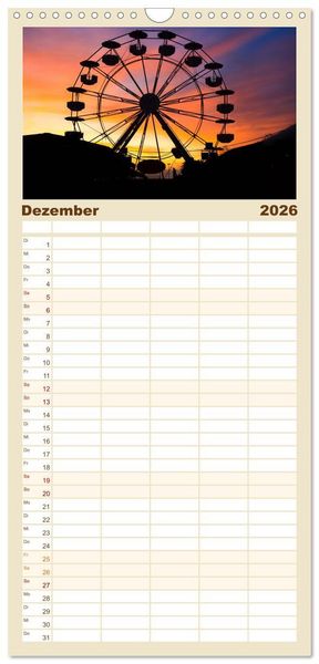 Produktbild: Familienplaner 2026 - Kassel - Morgenlicht mit 5 Spalten (Wandkalender, 21 x 45 cm) CALVENDO
