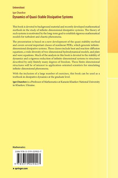 Produktbild: Dynamics of Quasi-Stable Dissipative Systems
