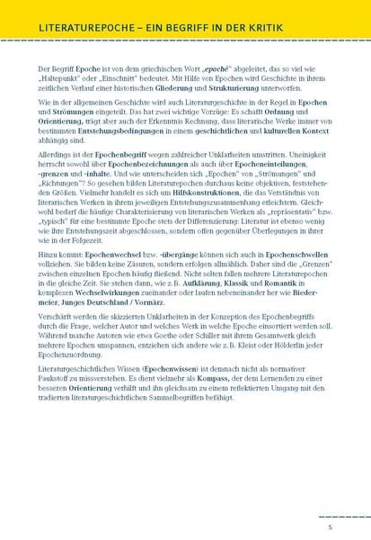 Produktbild: Epochen der deutschen Literatur