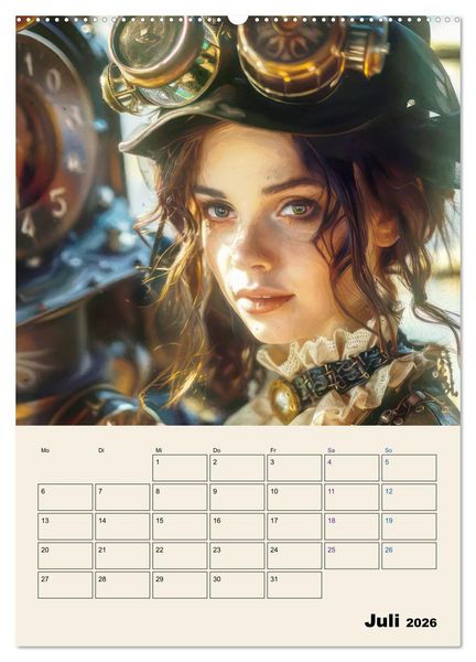 Produktbild: Steampunk - Mechanische Fantasiewelt (hochwertiger Premium Wandkalender 2026 DIN A2 hoch), Kunstdruck in Hochglanz