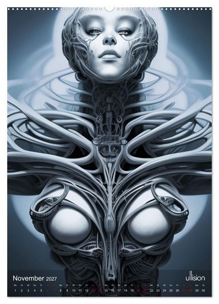 Produktbild: Biomechanic Portrait - Sch&ouml;nheit zwischen Mensch und Maschine (Wandkalender 2027 DIN A2 hoch), CALVENDO Monatskalender