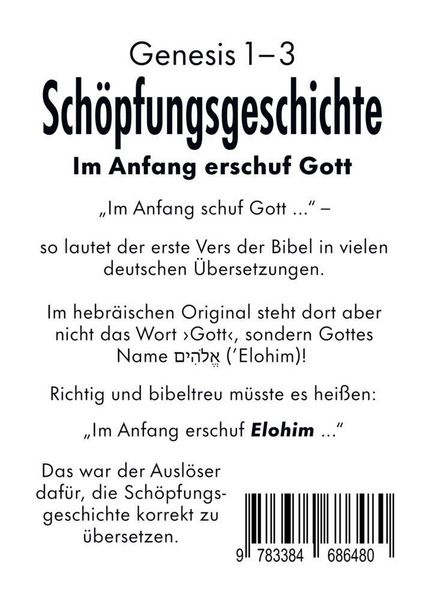 Produktbild: Sch&ouml;pfungsgeschichte