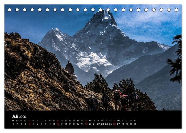 Produktbild: Everest-Nationalpark (Tischkalender 2026 DIN A5 quer), CALVENDO Monatskalender