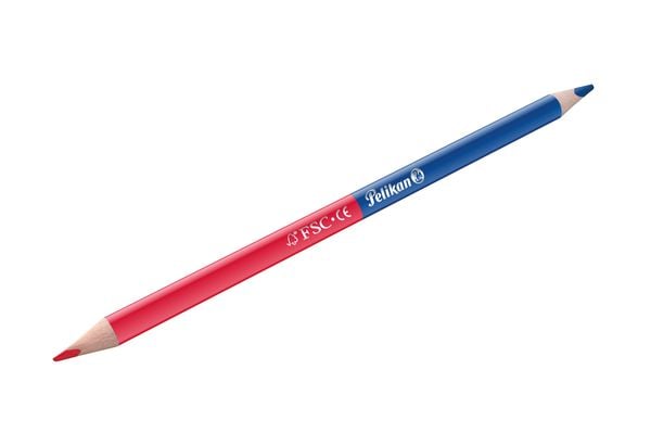 Produktbild: Pelikan Silbentrennstift, Buntstifte Rot+Blau, d&uuml;nn, dreieckig, 1 St&uuml;ck