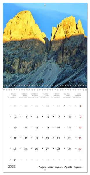 Produktbild: Dolomites Moments in the light (Wall Calendar 2026 12 &times; 12 Inch) CALVENDO 12 Month Wall Calendar