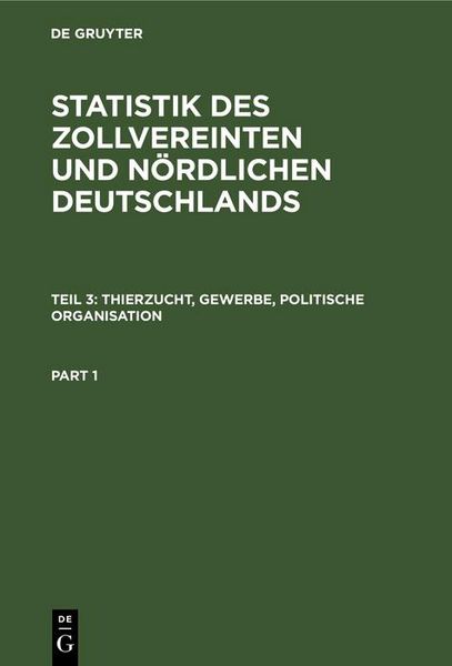 Produktbild: Thierzucht, Gewerbe, politische Organisation