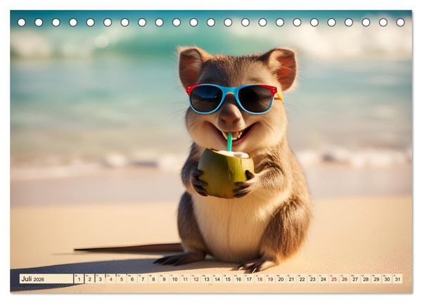 Produktbild: Tiere dieser Welt - Niedliche Tiere in witzigen Momenten (Tischkalender 2026 DIN A5 quer), CALVENDO Monatskalender