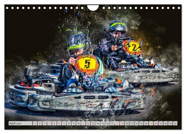 Produktbild: GoKart - extrem cool (Wandkalender 2026 DIN A4 quer), CALVENDO Monatskalender