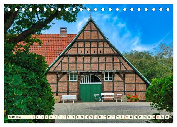 Produktbild: Baukunst Fachwerk (Tischkalender 2026 DIN A5 quer), CALVENDO Monatskalender