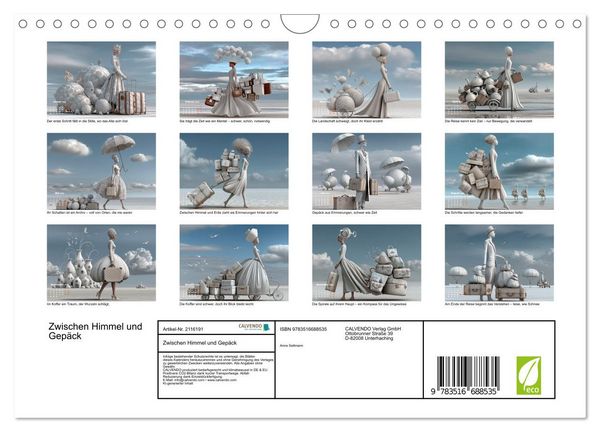 Produktbild: Zwischen Himmel und Gep&auml;ck (Wandkalender 2026 DIN A4 quer), CALVENDO Monatskalender