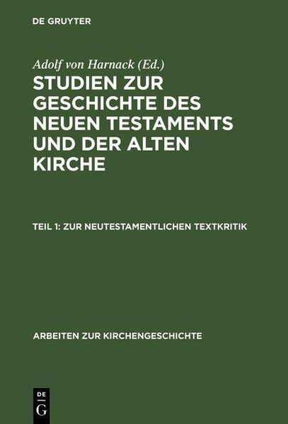 Produktbild: Zur neutestamentlichen Textkritik