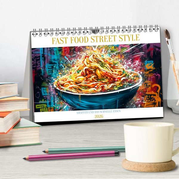 Produktbild: FAST FOOD STREET STYLE (Tischkalender 2026 DIN A5 quer), CALVENDO Monatskalender
