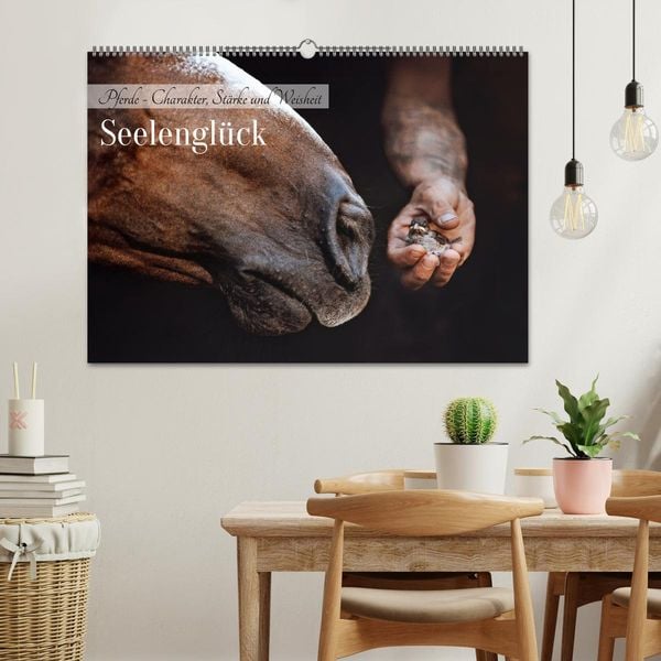 Produktbild: Seelengl&uuml;ck Kalender - Pferde - Charakter, St&auml;rke, Weisheit (Wandkalender 2026 DIN A2 quer), CALVENDO Monatskalender