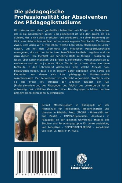 Produktbild: Die p&auml;dagogische Professionalit&auml;t der Absolventen des P&auml;dagogikstudiums