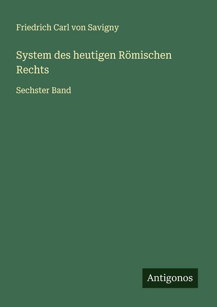 Produktbild: System des heutigen R&ouml;mischen Rechts