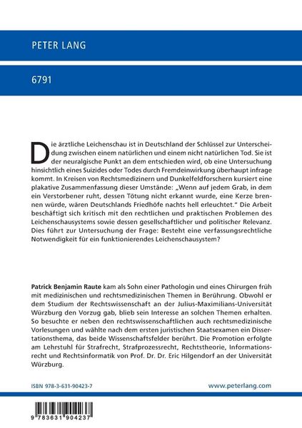 Produktbild: Die &auml;rztliche Leichenschau in Deutschland