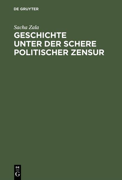 Produktbild: Geschichte unter der Schere politischer Zensur