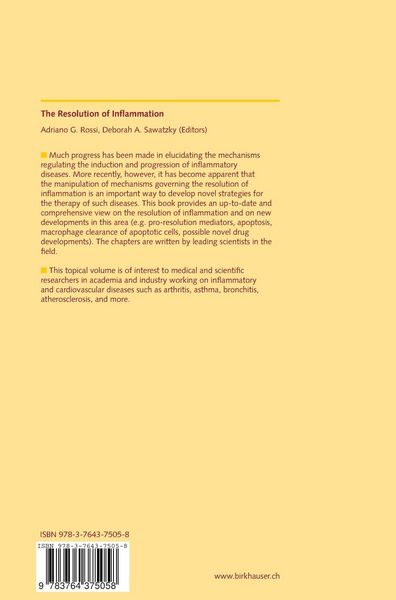 Produktbild: The Resolution of Inflammation