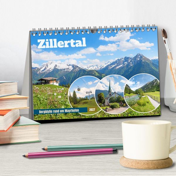 Produktbild: Zillertal - Bergidylle rund um Mayrhofen 2027 (Tischkalender 2027 DIN A5 quer), CALVENDO Monatskalender