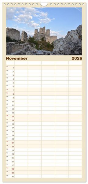 Produktbild: Familienplaner 2026 - Abruzzen - wild und romantisch mit 5 Spalten (Wandkalender, 21 x 45 cm) CALVENDO