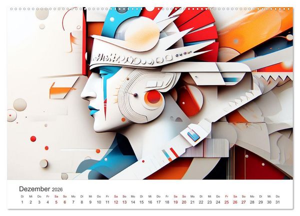 Produktbild: Die Farben des Origami (Wandkalender 2026 DIN A2 quer), CALVENDO Monatskalender