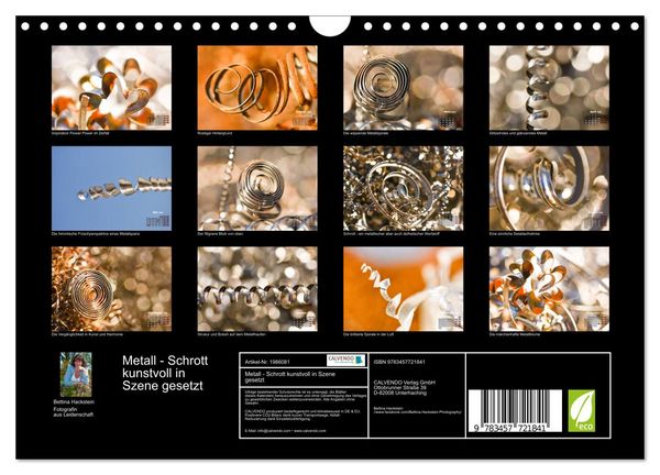 Produktbild: Metall - Schrott kunstvoll in Szene gesetzt (Wandkalender 2026 DIN A4 quer), CALVENDO Monatskalender