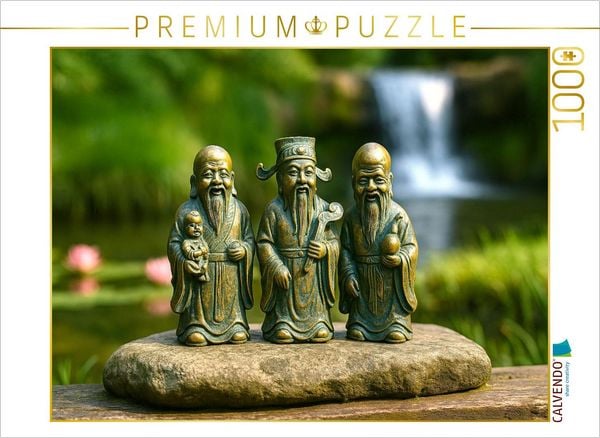Produktbild: CALVENDO Puzzle Fuk, Luk, Sau - Wohlstand, Erfolg und ein erf&uuml;lltes Leben | 1000 Teile Lege-Gr&ouml;&szlig;e 64x48cm Foto-Puzzle f&uuml;r gl&uuml;ckliche Stunden