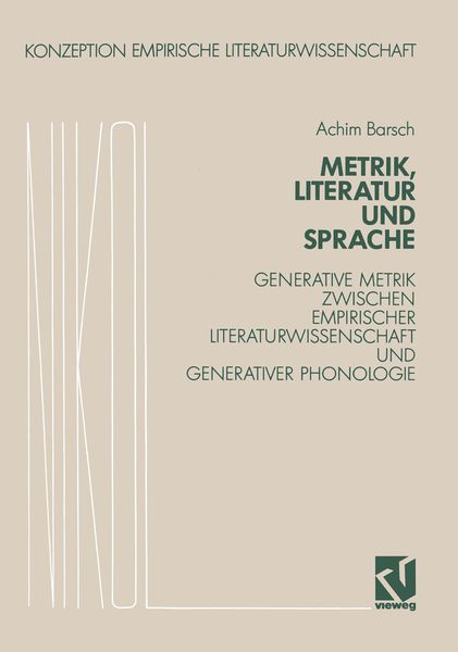 Produktbild: Metrik, Literatur und Sprache