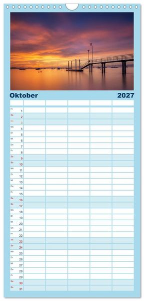 Produktbild: Familienplaner 2027 - Bodensee-Stimmungen mit 5 Spalten (Wandkalender, 21 x 45 cm) CALVENDO