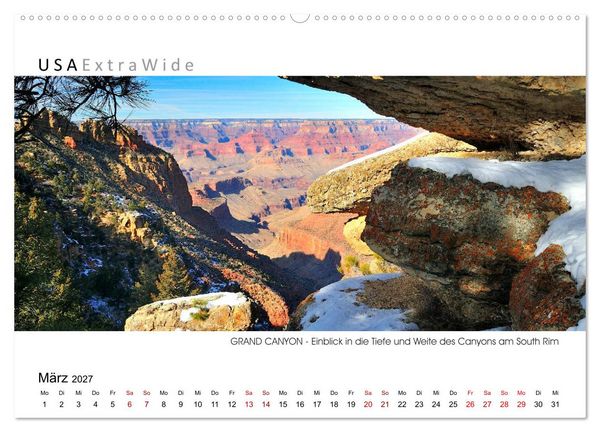 Produktbild: GRAND CANYON Panoramabilder (Wandkalender 2027 DIN A2 quer), CALVENDO Monatskalender