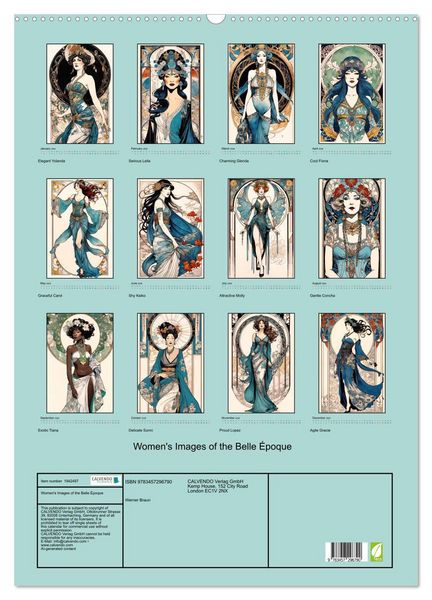 Produktbild: Women's Images of the Belle &Eacute;poque (Wall Calendar 2026 DIN A2 portrait), CALVENDO 12 Month Wall Calendar