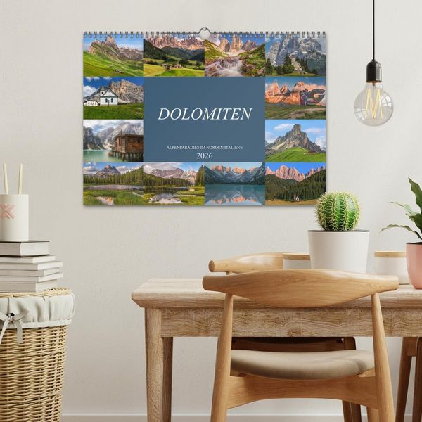 Produktbild: Dolomiten, Alpenparadies im Norden Italiens (Wandkalender 2026 DIN A3 quer), CALVENDO Monatskalender