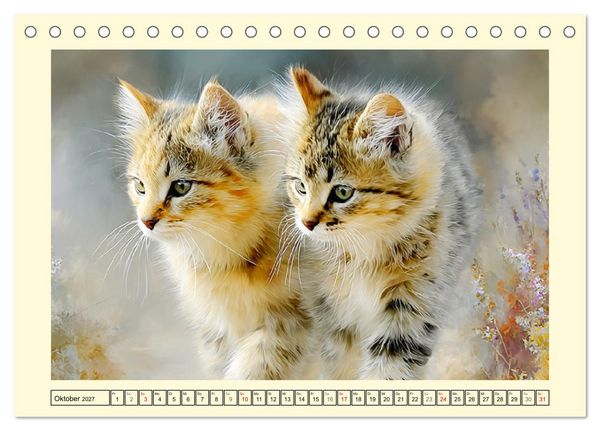 Produktbild: Wildkatzen. Europas scheue Waldbewohner (Tischkalender 2027 DIN A5 quer), CALVENDO Monatskalender