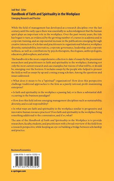 Produktbild: Handbook of Faith and Spirituality in the Workplace