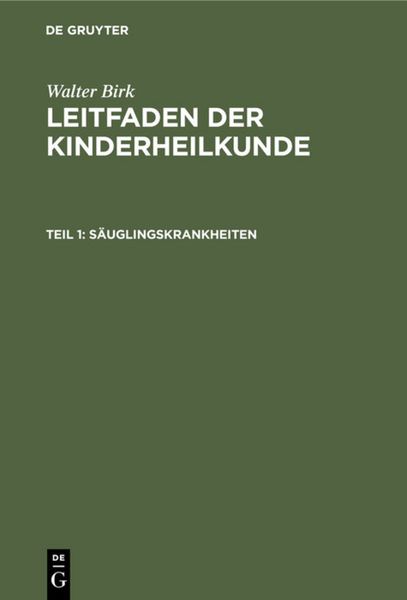 Produktbild: S&auml;uglingskrankheiten