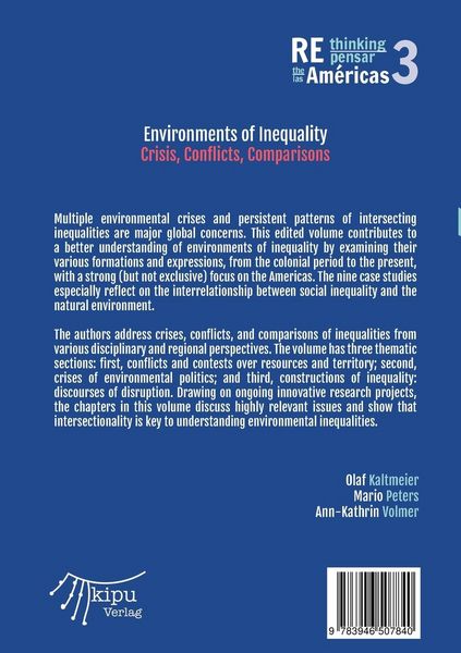 Produktbild: Environments of Inequality: Crises, Conflicts, Comparisons