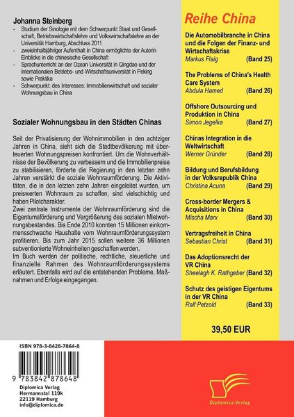 Produktbild: Sozialer Wohnungsbau in den St&auml;dten Chinas