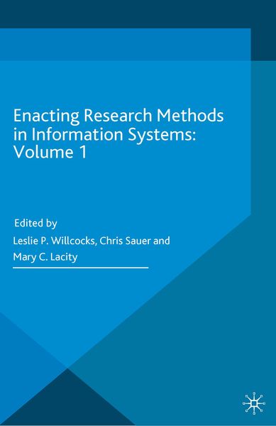 Produktbild: Enacting Research Methods in Information Systems: Volume 1