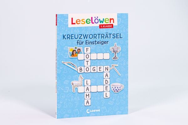 Produktbild: Lesel&ouml;wen Kreuzwortr&auml;tsel f&uuml;r Einsteiger - 1. Klasse (Himmelblau)