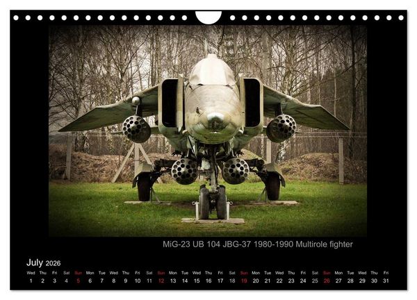 Produktbild: Airplanes and Helicopters of NVA 1957 - 1991 (Wall Calendar 2026 DIN A4 landscape), CALVENDO 12 Month Wall Calendar