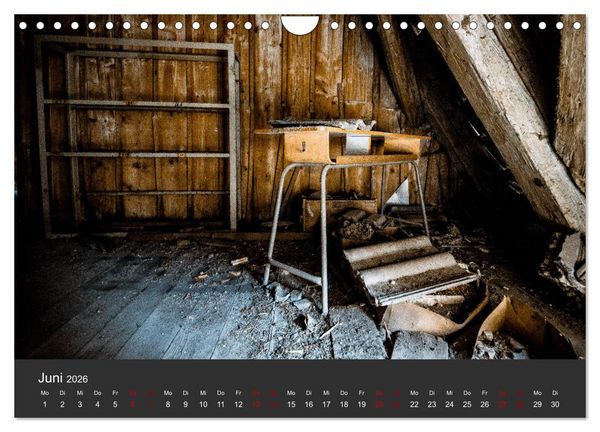 Produktbild: Verlassene Orte - Ein Lost Places Kalender (Wandkalender 2026 DIN A4 quer), CALVENDO Monatskalender