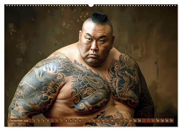 Produktbild: Sumo - Japans schwere Ringer (hochwertiger Premium Wandkalender 2026 DIN A2 quer), Kunstdruck in Hochglanz