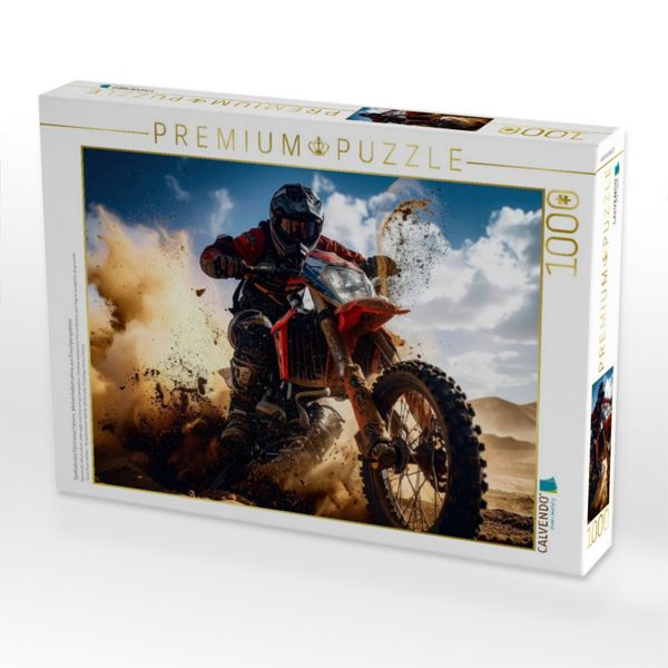 Produktbild: CALVENDO Puzzle Spektakul&auml;re Fahrt eines Fahrers, Weitwinkelaufnahme aus Froschperspektive | 1000 Teile Lege-Gr&ouml;&szlig;e 64x48cm Foto-Puzzle f&uuml;r gl&uuml;ckliche